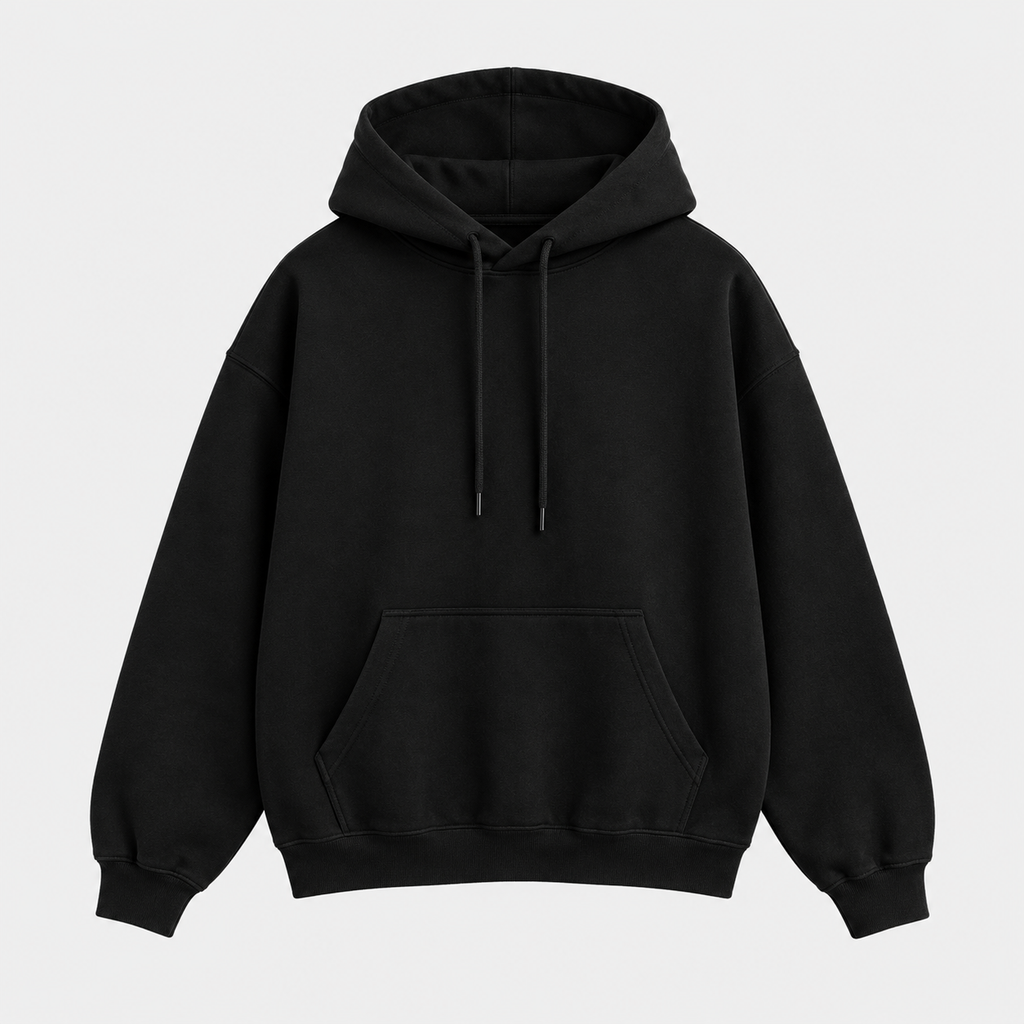 Regular Fit Black Hoddie