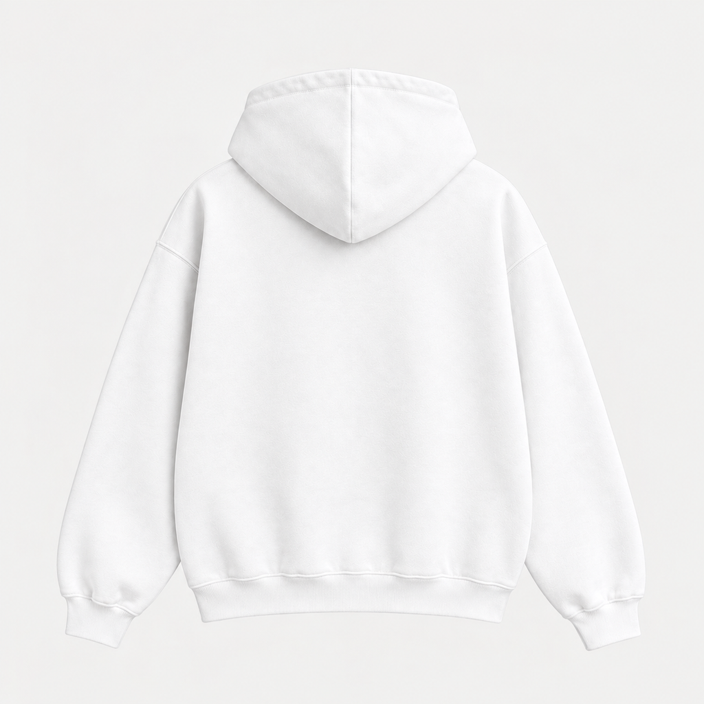 Regular Fit White Hoodie