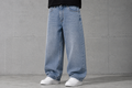 Washed blue baggy